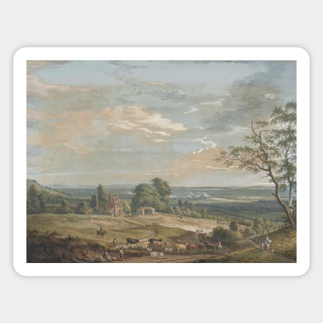 A Distant View of Maidstone, from Lower Bell Inn, Boxley Hill by Paul Sandby Magnet by Classic Art Stall